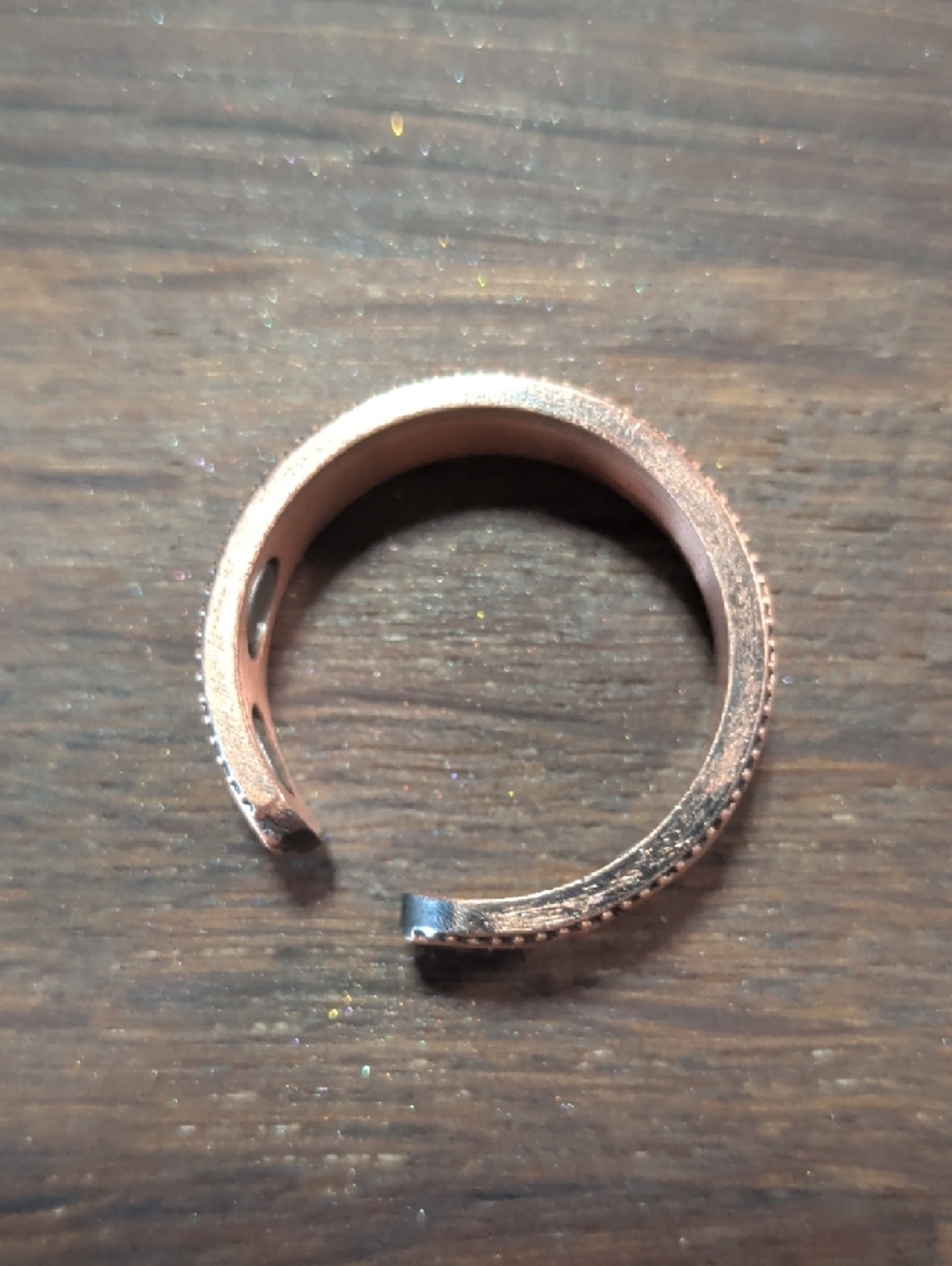 Copper Magnetic Open Thumb Ring - Picture 3 of 9